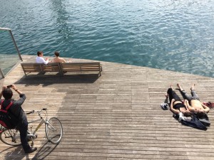 Chilling at the Olympic Harbour